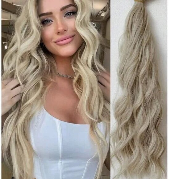 Light Blonde Hair Extensions set - Picture 1 of 5
